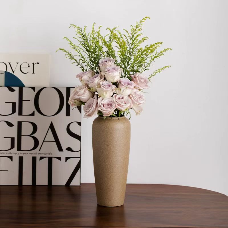 Wabi-Sabi Rustic Textured Ceramic Vase 6