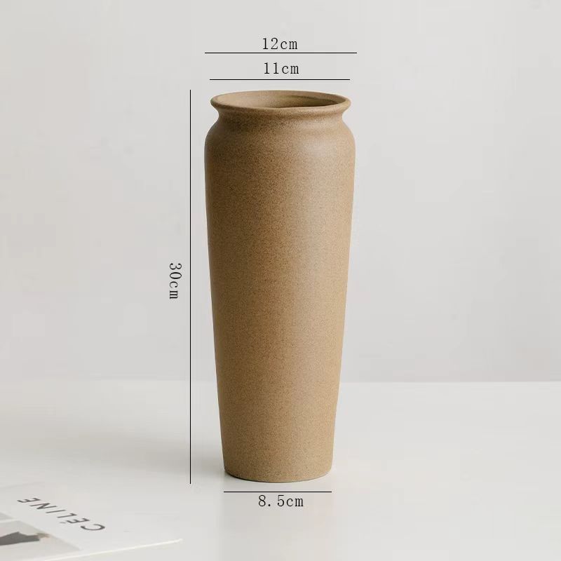 Wabi-Sabi Rustic Textured Ceramic Vase 2