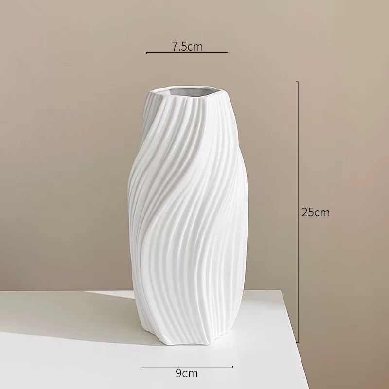 Wabi-Sabi Swirl Ceramic Vase 6