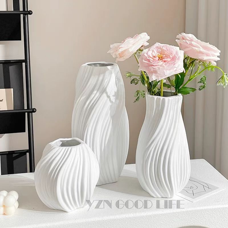 Wabi-Sabi Swirl Ceramic Vase 10