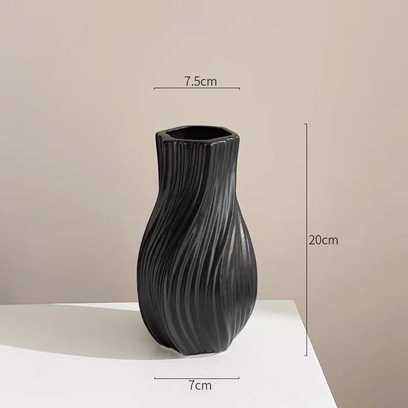 Wabi-Sabi Swirl Ceramic Vase 7