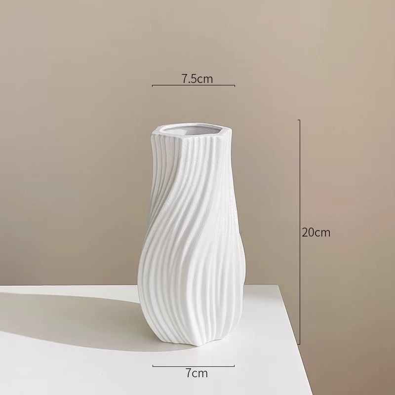 Wabi-Sabi Swirl Ceramic Vase 9