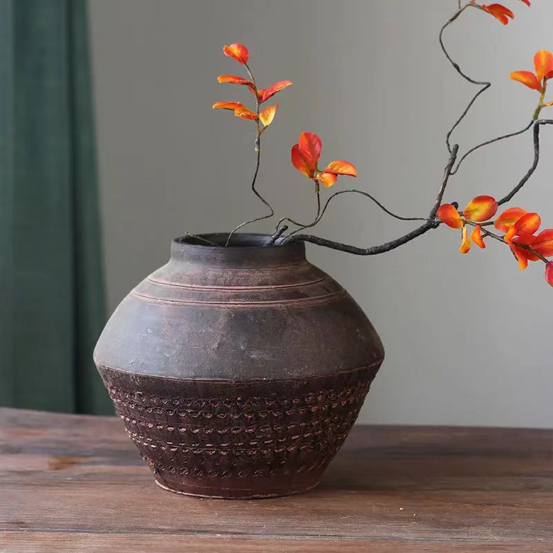 Wabi-Sabi Textured Ceramic Vase 5