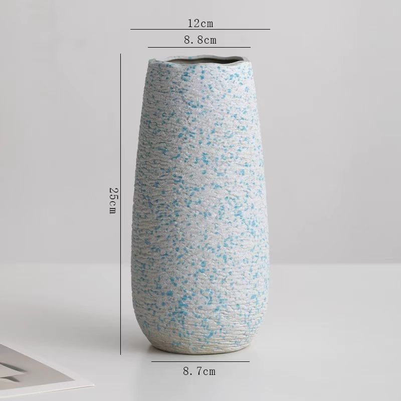 Wabi-Sabi Textured Matte Ceramic Vase