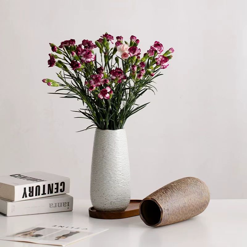 Wabi-Sabi Textured Matte Ceramic Vase 2