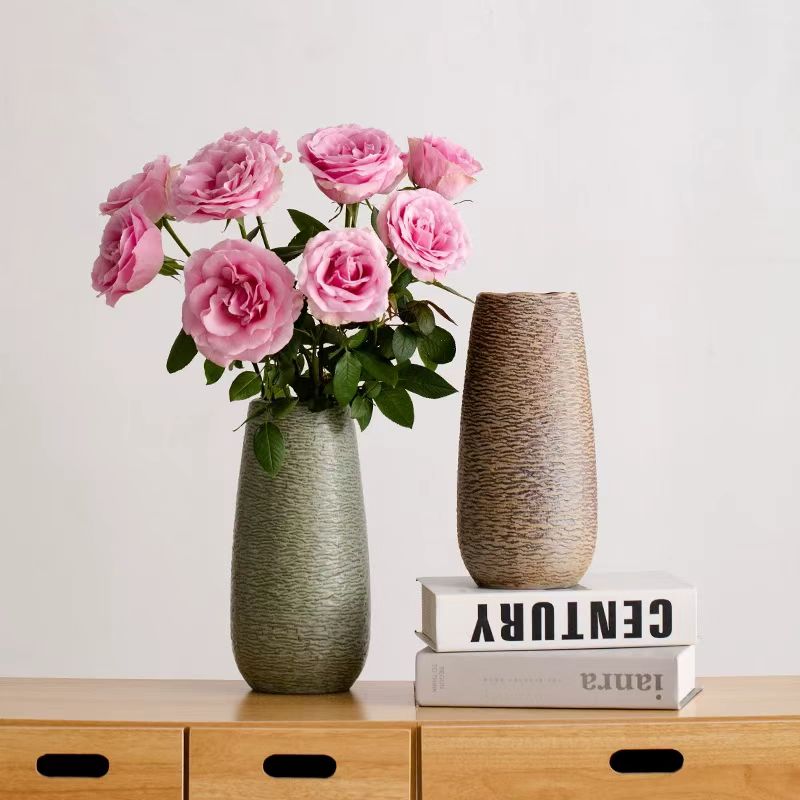 Wabi-Sabi Textured Matte Ceramic Vase 8