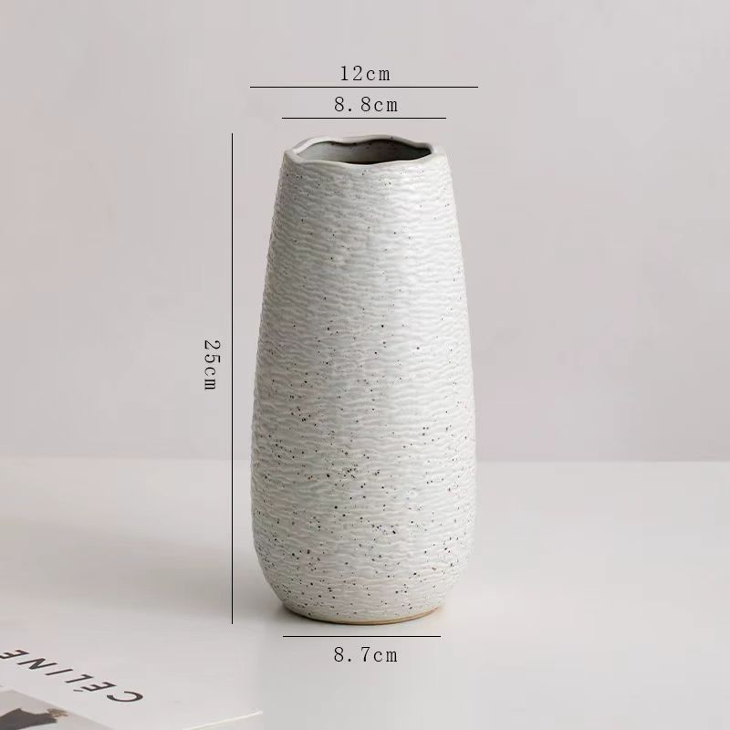 Wabi-Sabi Textured Matte Ceramic Vase 4