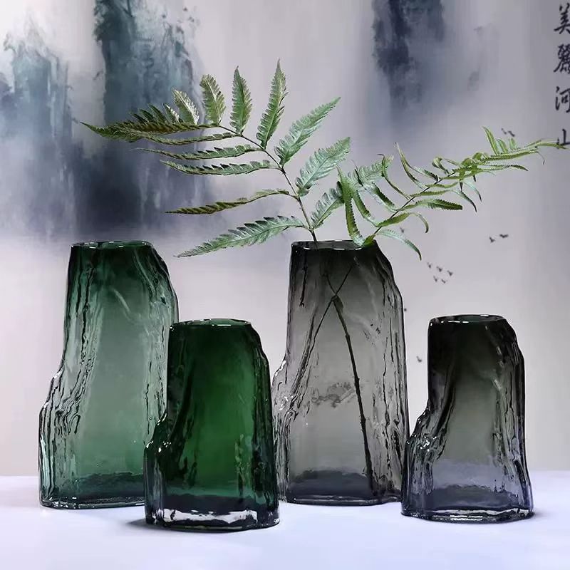 Chinese Misty Peak Glass Vase 7