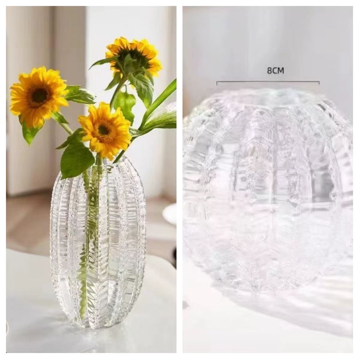 INS Cactus Textured Glass Vase