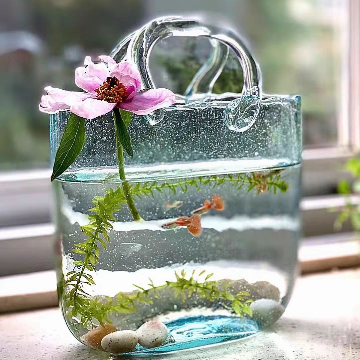 INS Handbag Glass Vase & Aquarium