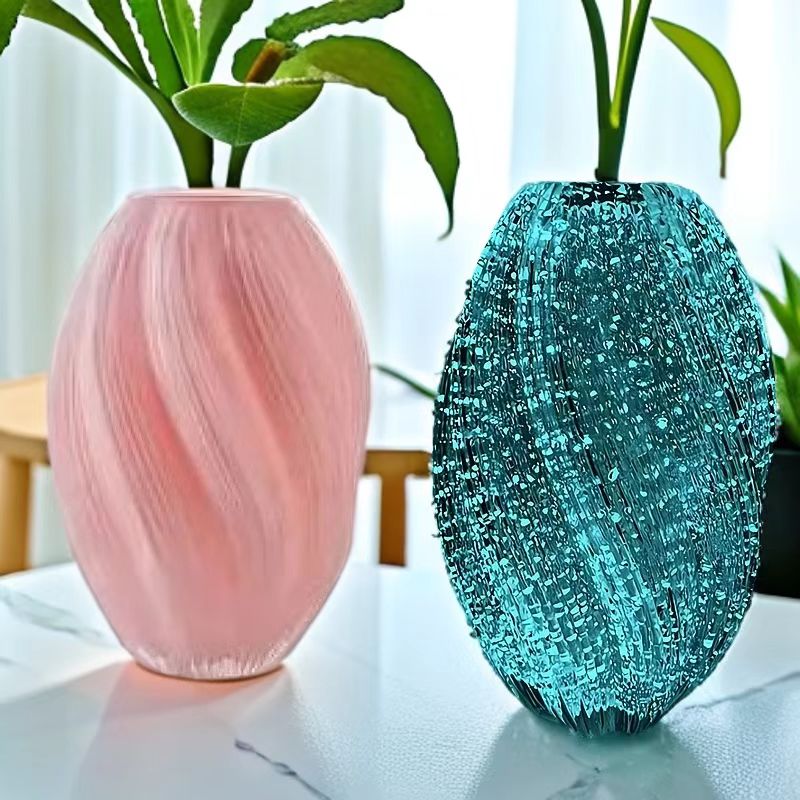INS Night Glow Swirl Glass Vase