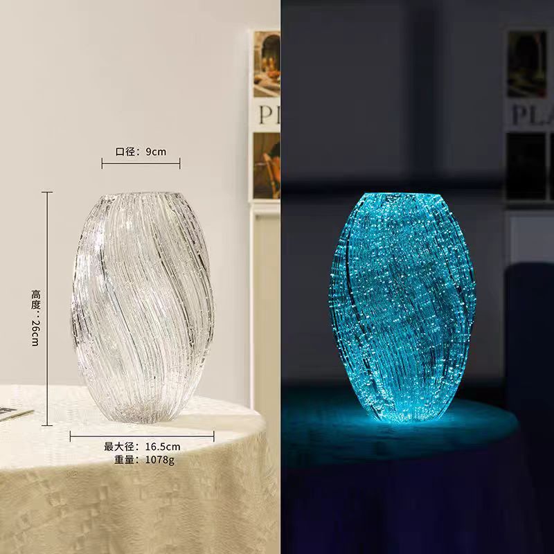 INS Night Glow Swirl Glass Vase 4