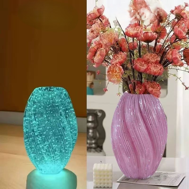 INS Night Glow Swirl Glass Vase 3