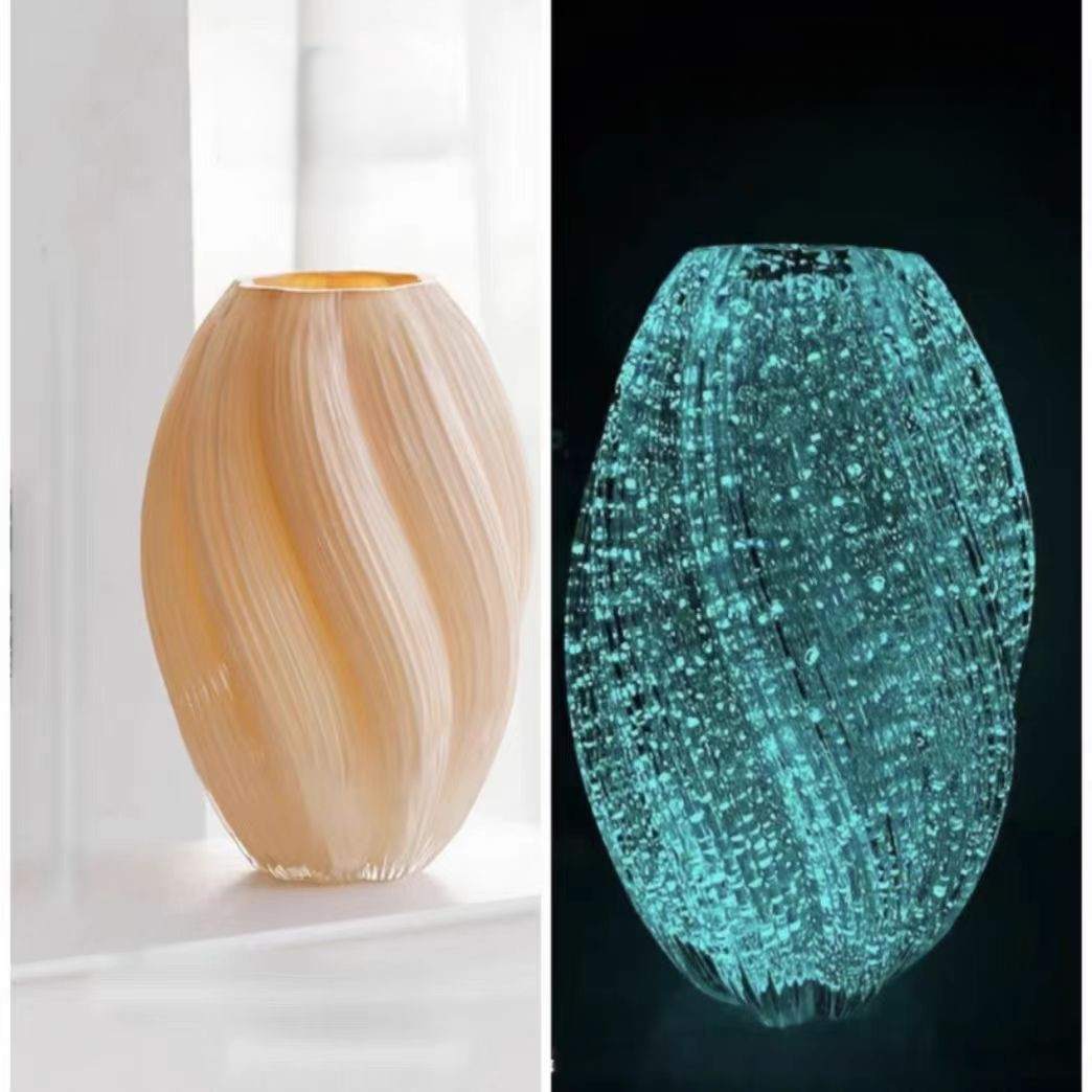 INS Night Glow Swirl Glass Vase