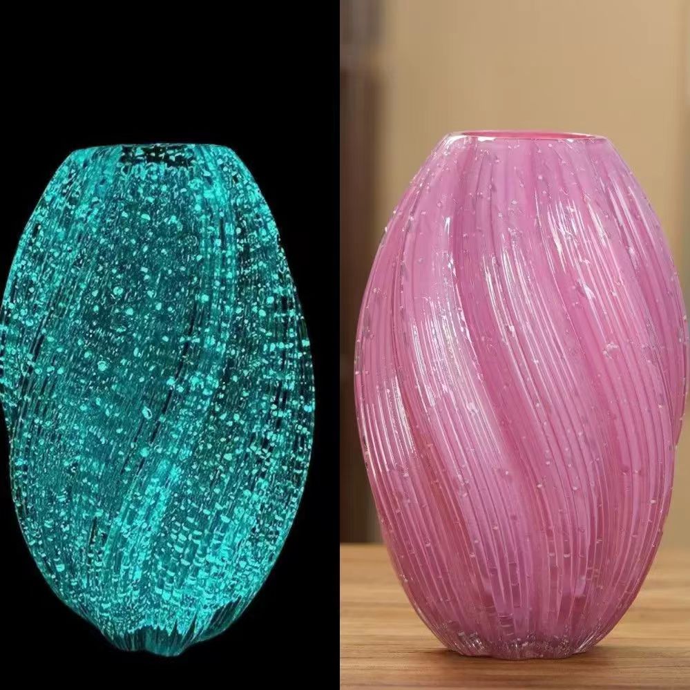 INS Night Glow Swirl Glass Vase 6