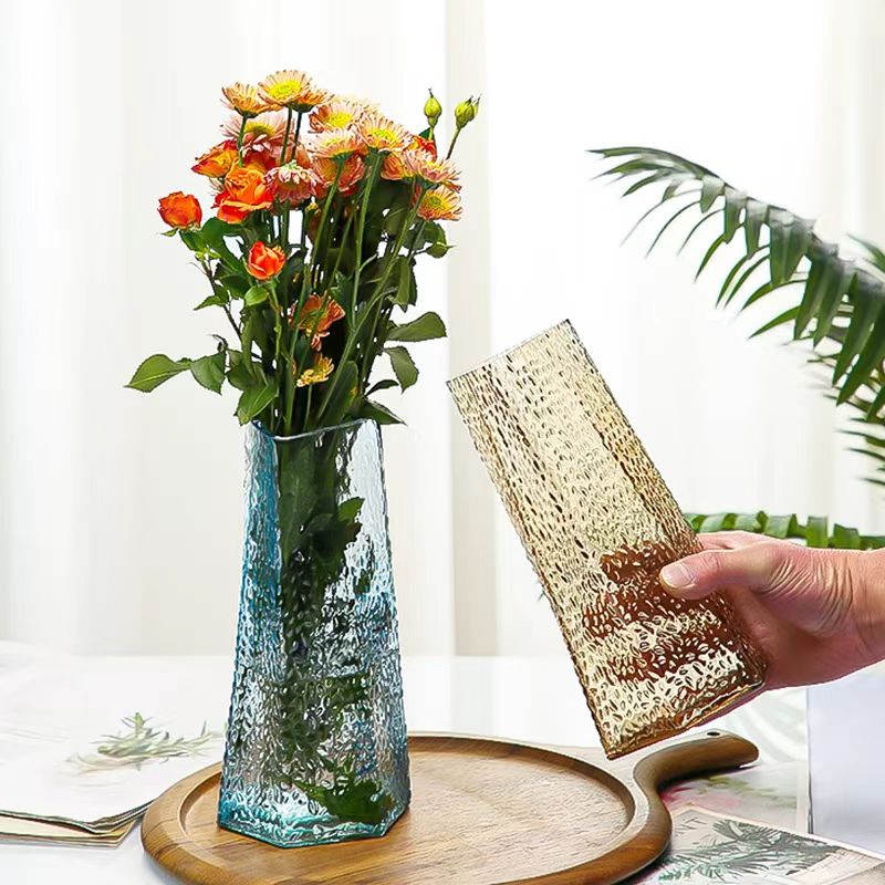 Minimalist Textured Triangular Vase