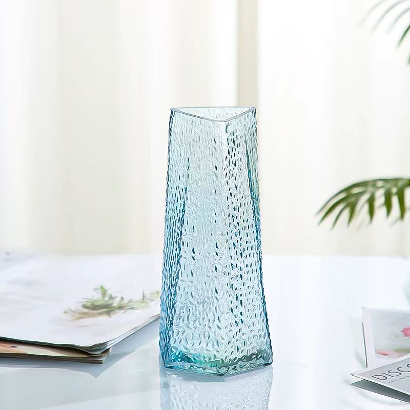 Minimalist Textured Triangular Vase 8