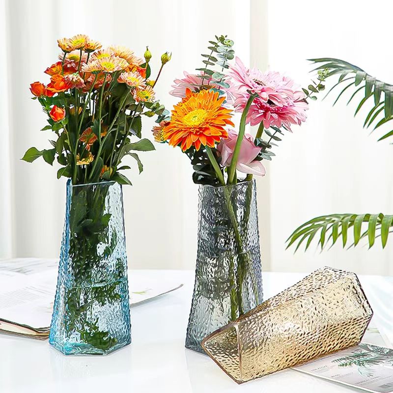Minimalist Textured Triangular Vase 7