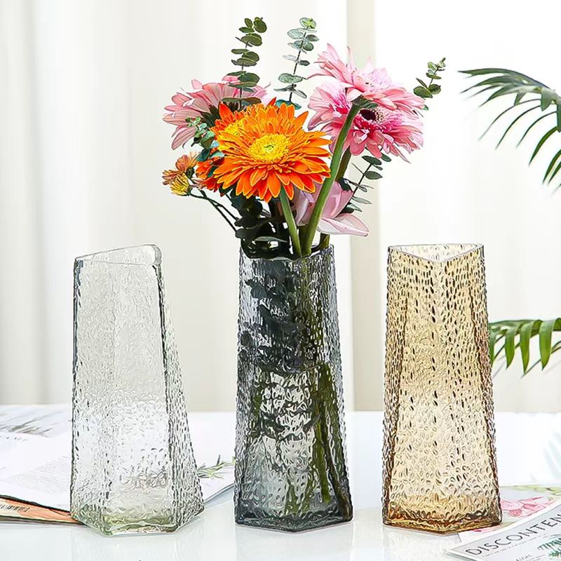 Minimalist Textured Triangular Vase 5
