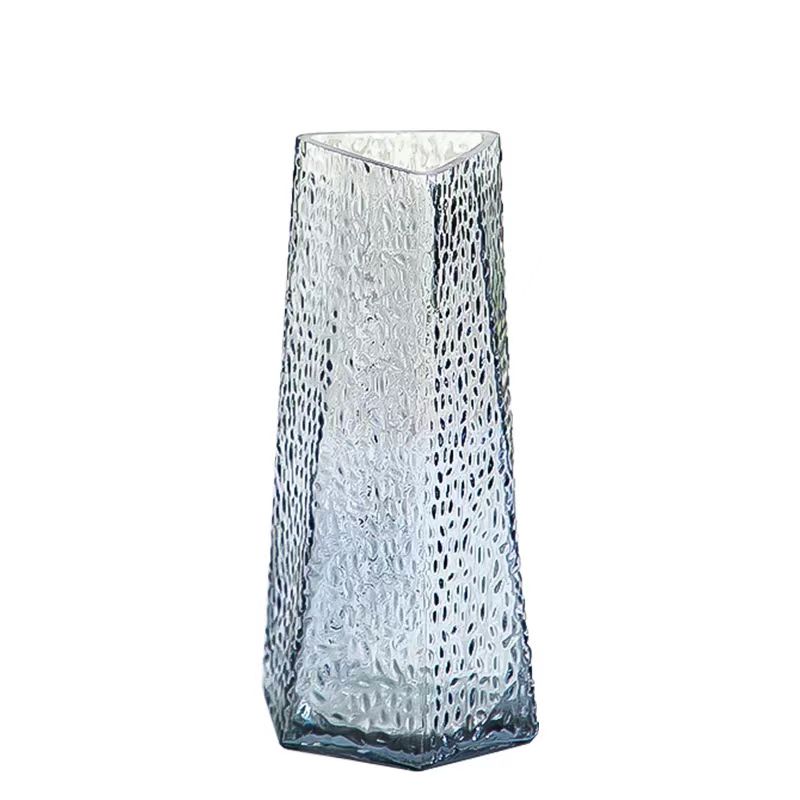 Minimalist Textured Triangular Vase 3