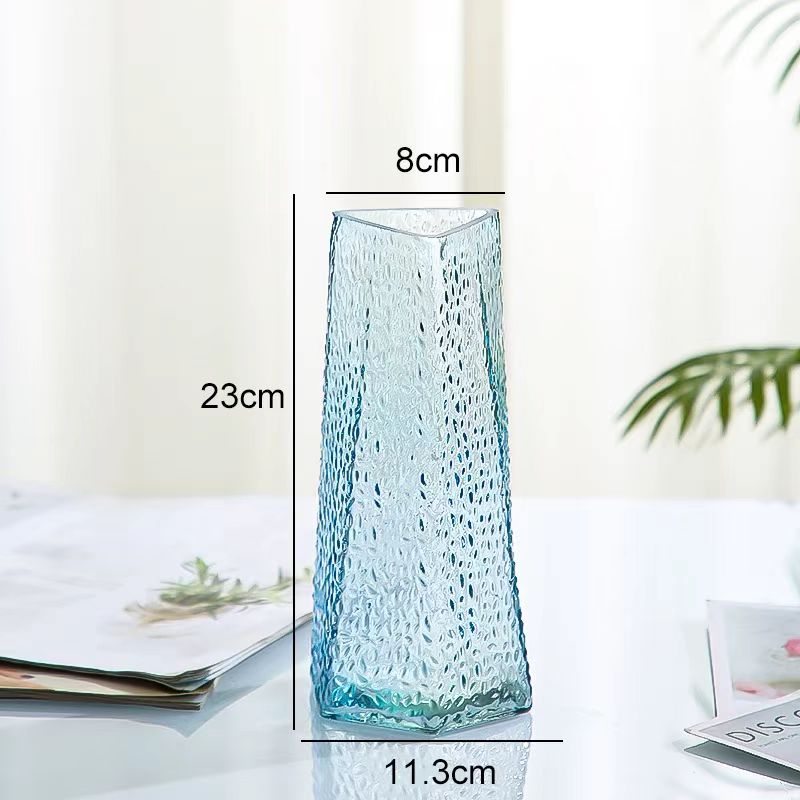 Minimalist Textured Triangular Vase 9