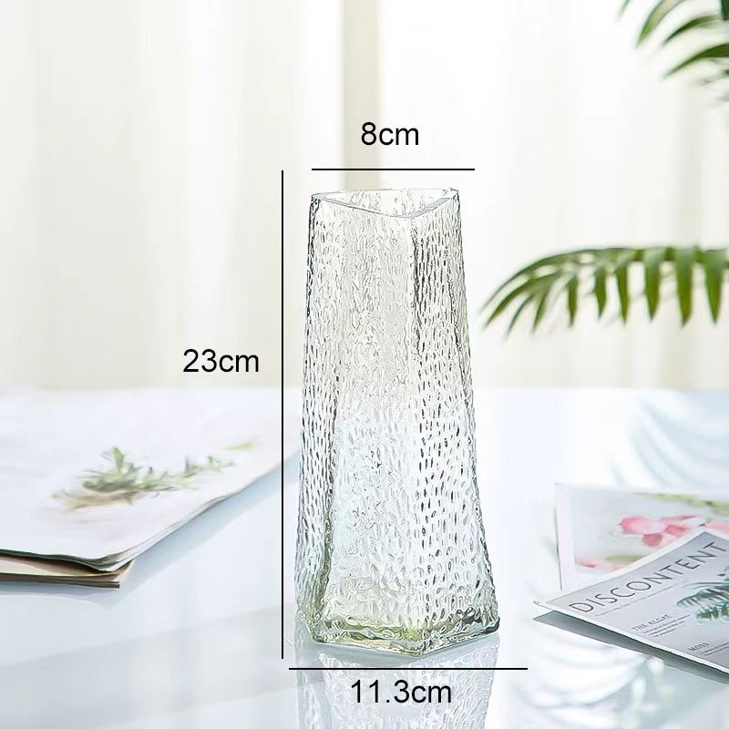Minimalist Textured Triangular Vase 4