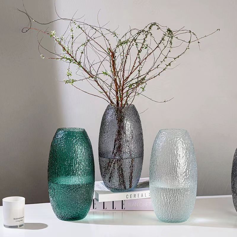 Nordic AquaRipple Glass Vase 9