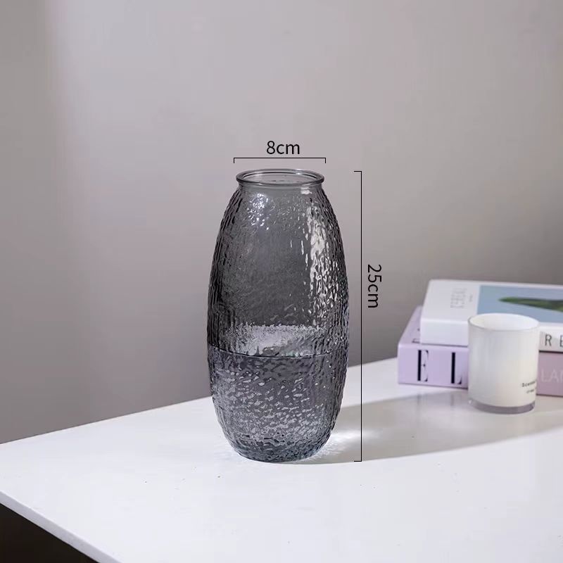 Nordic AquaRipple Glass Vase