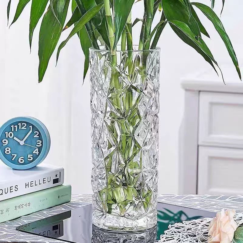 Nordic Faceted Crystal Glass Vase