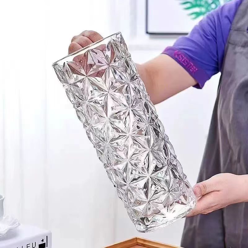 Nordic Faceted Crystal Glass Vase 8