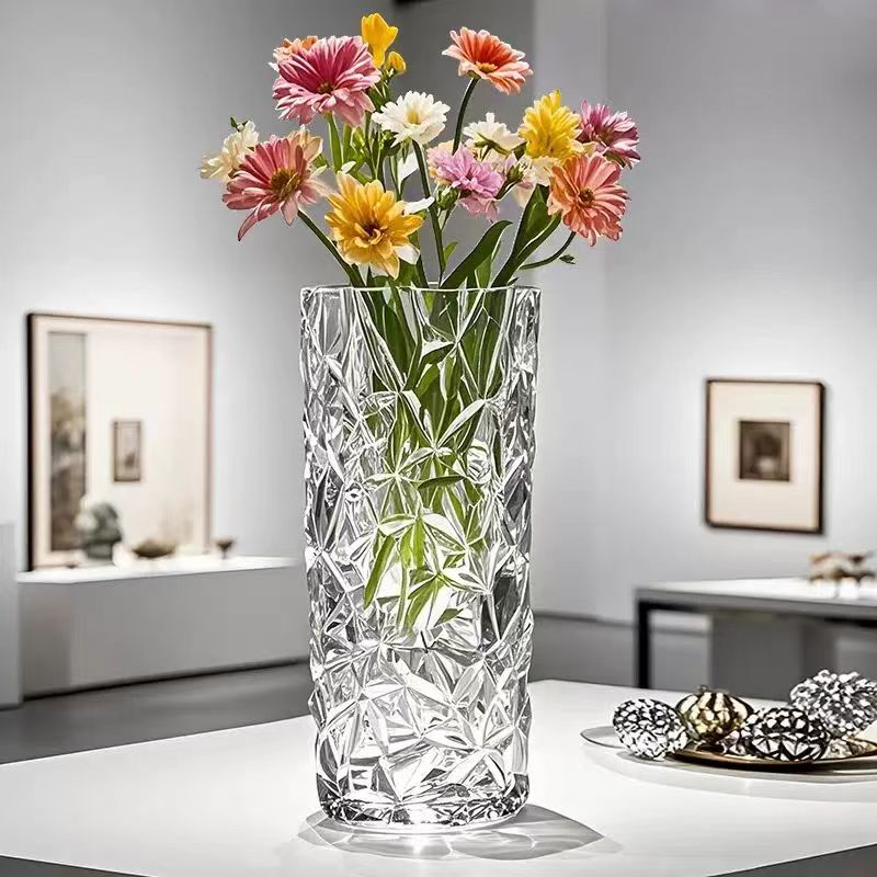 Nordic Faceted Crystal Glass Vase 7