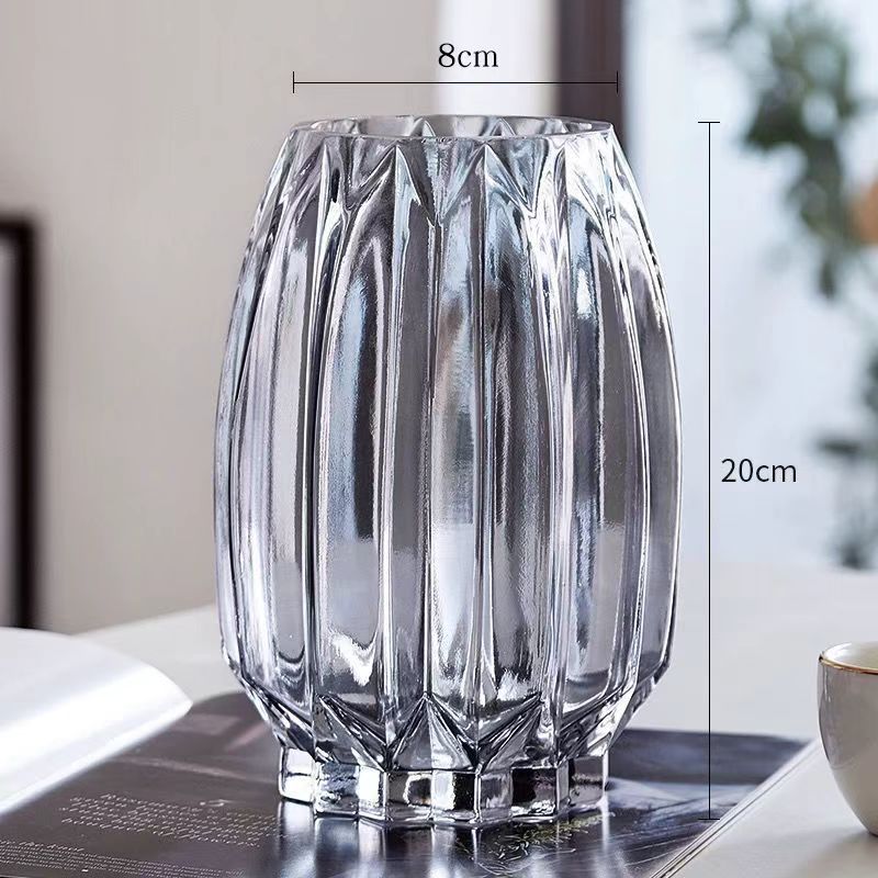 Nordic Ribbed Glass Vase 7