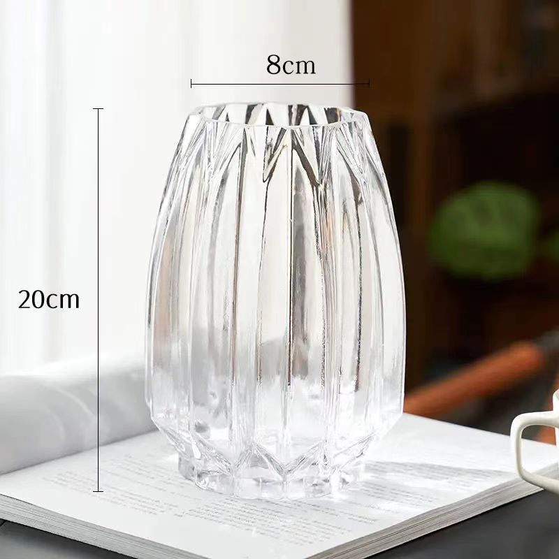 Nordic Ribbed Glass Vase 10