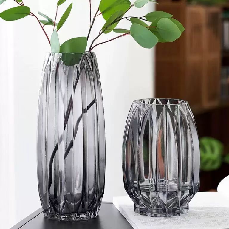 Nordic Ribbed Glass Vase 3