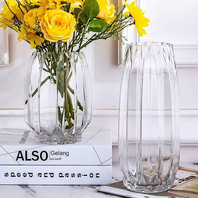 Nordic Ribbed Glass Vase 2