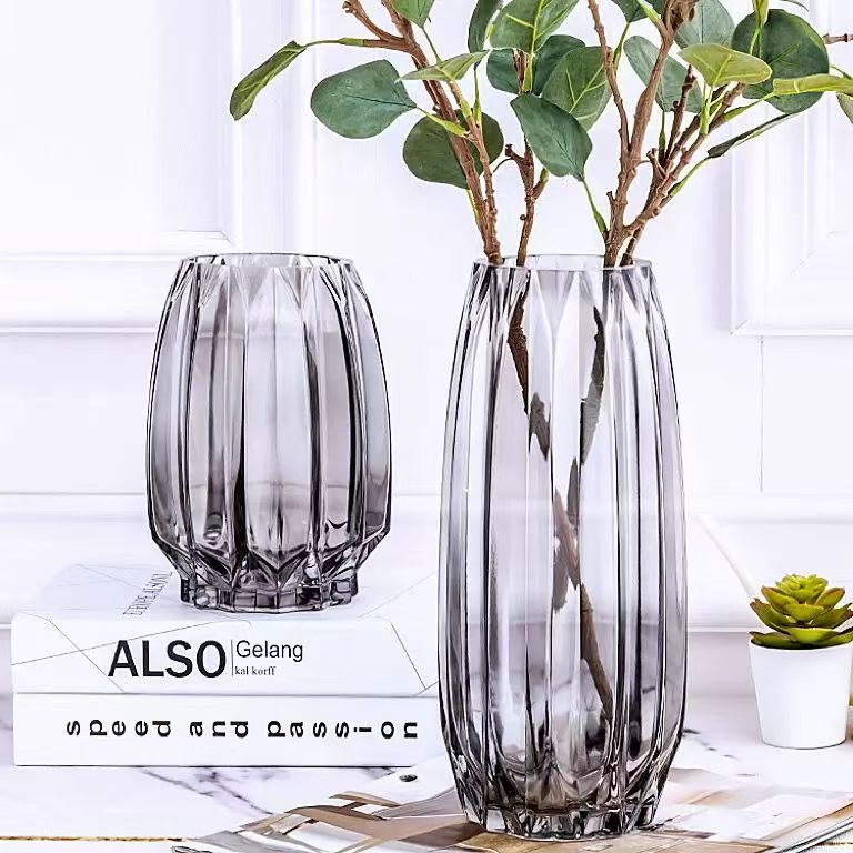 Nordic Ribbed Glass Vase