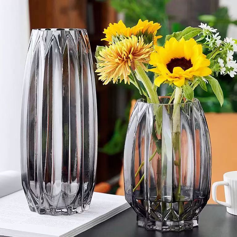 Nordic Ribbed Glass Vase 6