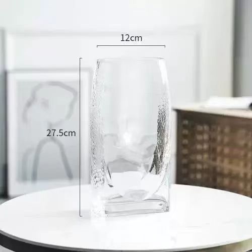Nordic Textured Smoky Square Vase 9
