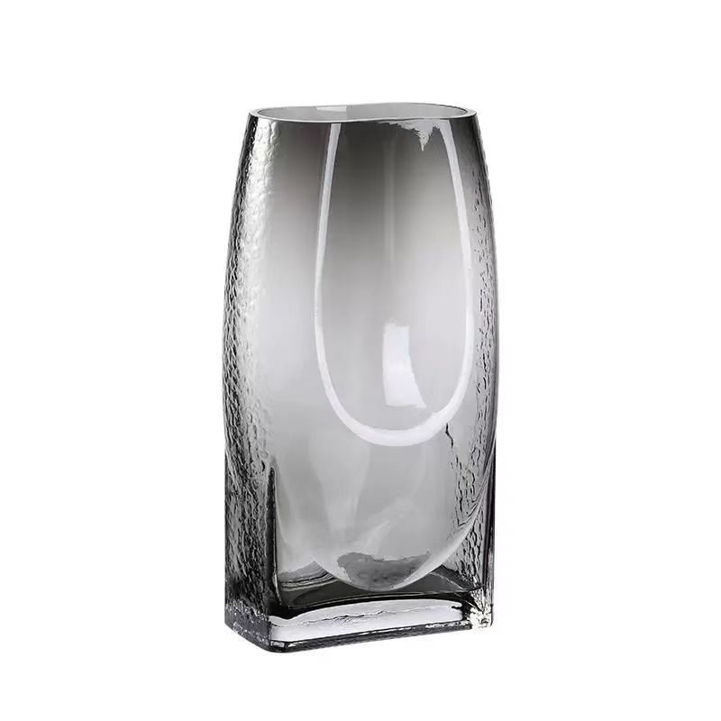 Nordic Textured Smoky Square Vase 6