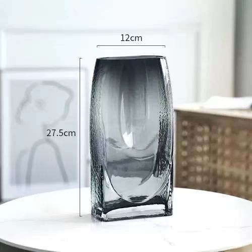 Nordic Textured Smoky Square Vase 3