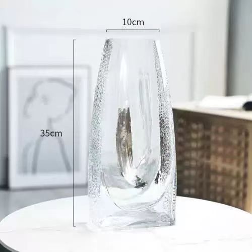 Nordic Textured Smoky Square Vase 5