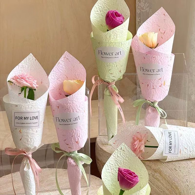 Textured Petal Printed Wrapping Paper 10