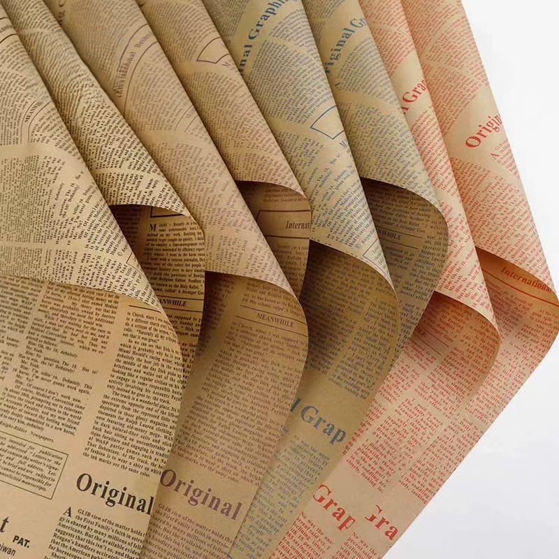 Vintage Newspaper Wrapping Paper 6